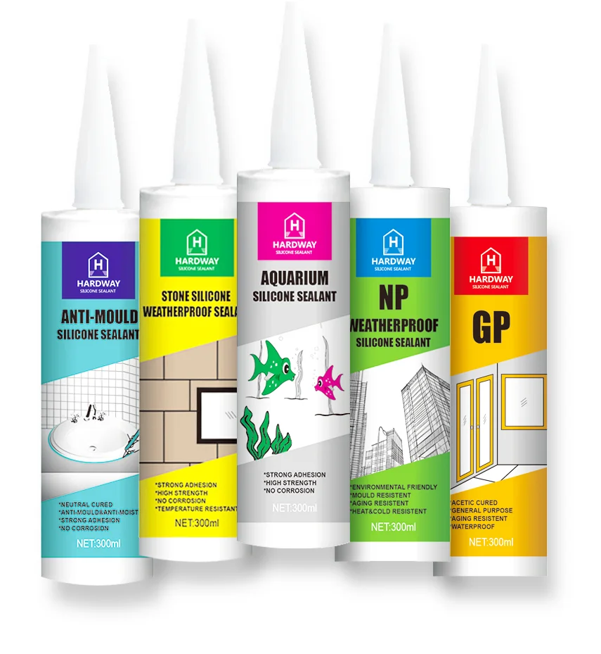 Factory supplying acetic silicone sealant applying to  kitchen cabinet edge seal and installation of decorative materials