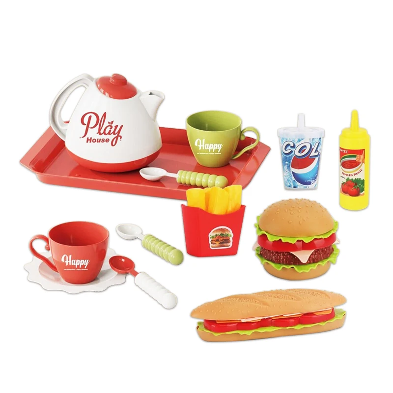 Kids Tea Party Set  24pcs Kids Cake Toy Teapot Set Pretend Role Play Toy Coffee Series Party Game for Kids