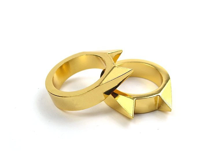 
Protection equipment defense ring tactical edc Self Defense ring silver and gold cat ear self defense ring 