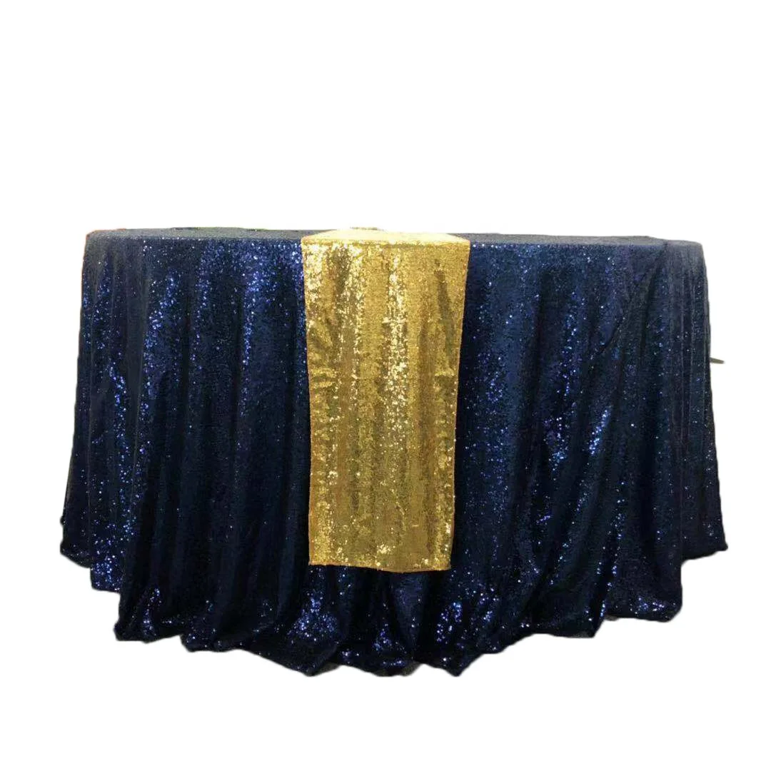 Sparkly Gold Sequin Fabric Tablecloth for Ceremony Party