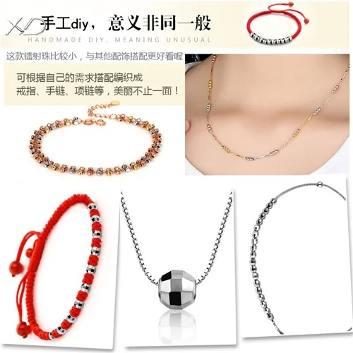 XD P1557 P071 P227 925 sterling silver laser car flower beads DIY beaded beads accessories