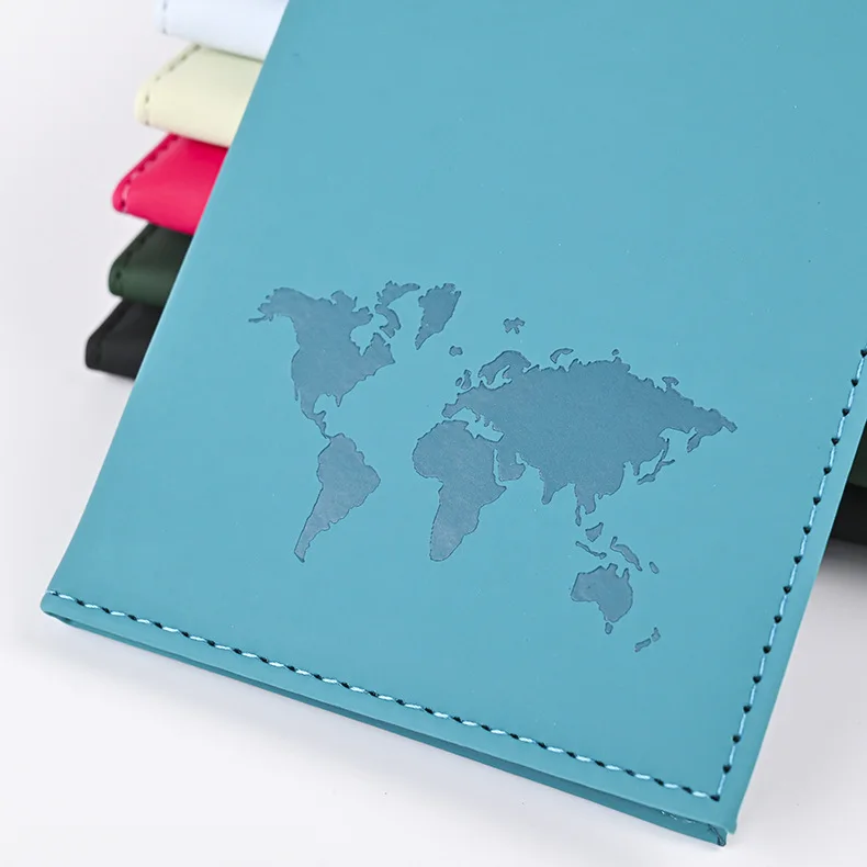 Factory Price Solid Color PU Leather Passport Holder Cover For Travel Trip Can Custom Logo Packaging New Style