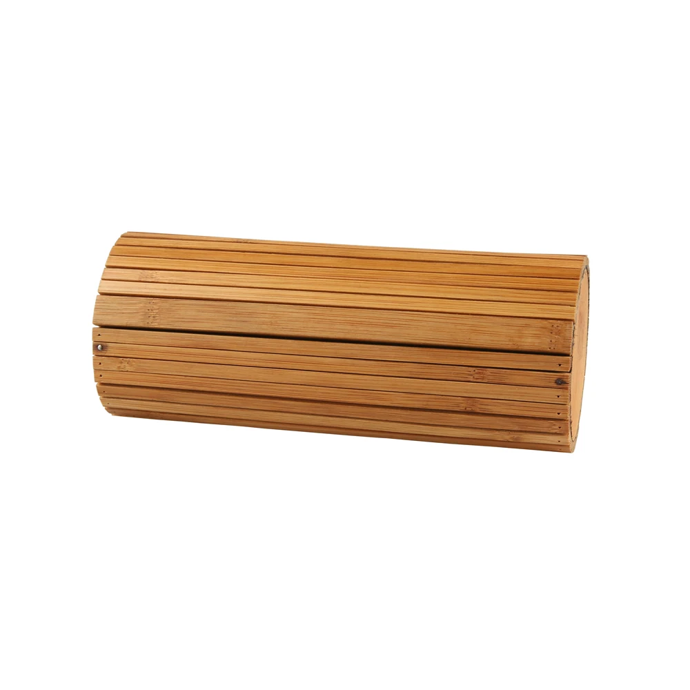 Oval Shape Bamboo Eyewear Case Eyeglasses Box