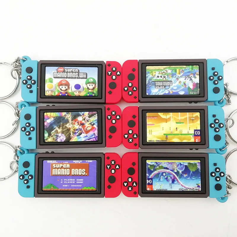 Брелки для ключей Nintendo Switch игровой автомат Super Bros брелок с подвеской в сумку из мягкой резины и ПВХ