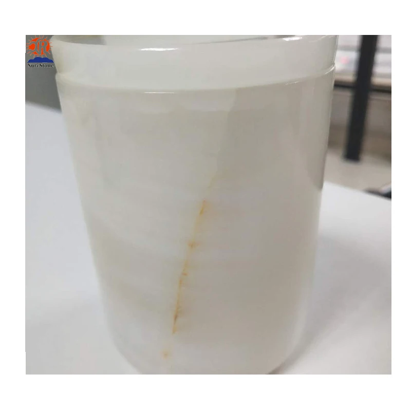 candle jars with lid White onyx Candle holders/candle jar with white onyx lid on sale