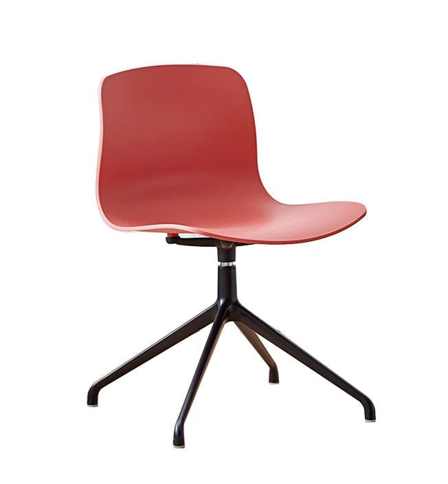 Современный простой металлический пластиковый стул вращающийся для переговоров из алюминиевого сплава гостиной столовой обеденного