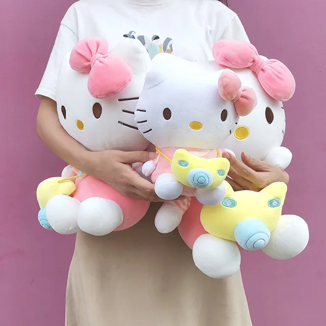 
Lovely pink stuffed hello kitty plush toy comfortable and soft stuffing toy for kids 