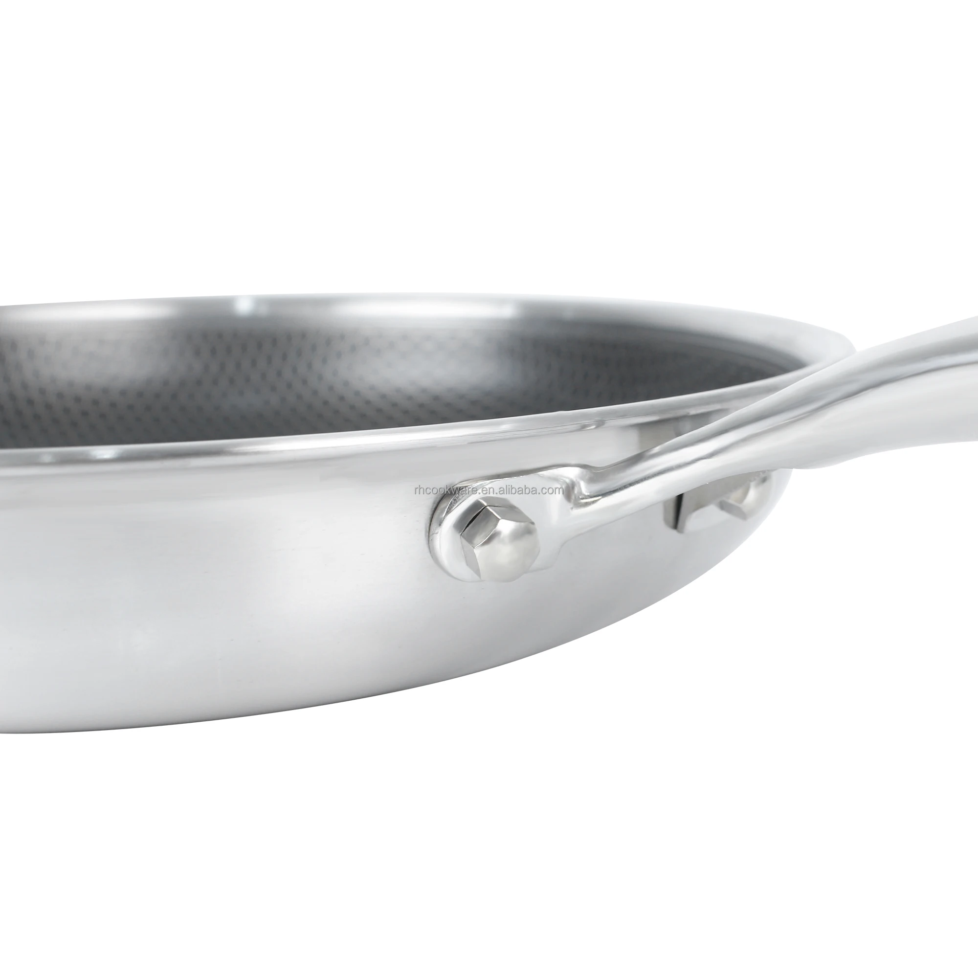 Professional Stainless Steel Fry Pan  Hybrid Antihaft Bratpfanne Advanced 3 Layer  Nonstick Cooking Fry Pan Set