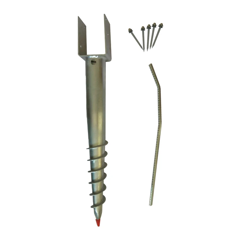 Hot Dipped Galvanized Ground Screws Ground Anchors For Solar Foundation or Greenhouse