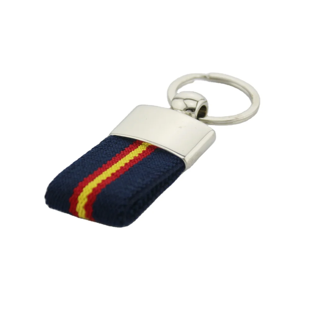 Factory wholesale custom metal flag souvenir keychain