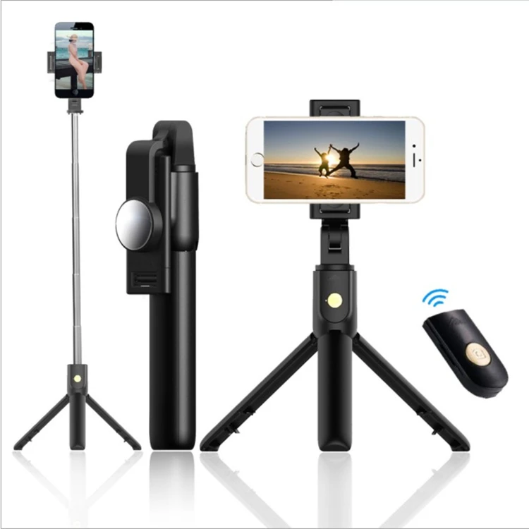 tripod phone holder k10 Mobile Phone Holder Horizontal Shoot Vertical Live Selfie Stick Mini Tripod Selfie Stick