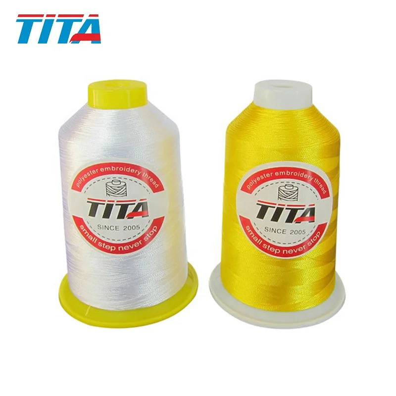 China factory 100% polyester embroidery thread 120d 2 5000m color card & color customerized
