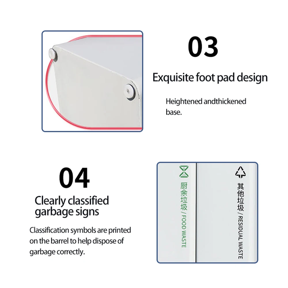 New Design Of Metal Stainless Steel Sorting Manufacturer Large Garbage Bin Road Outdoor Garbage Bin Litter Bin