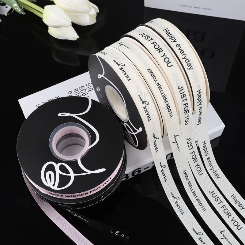 Custom Cake Baking Packaging Florist Valentine Ribbon Wrapping Flower Printer Gift Satin Ribbons