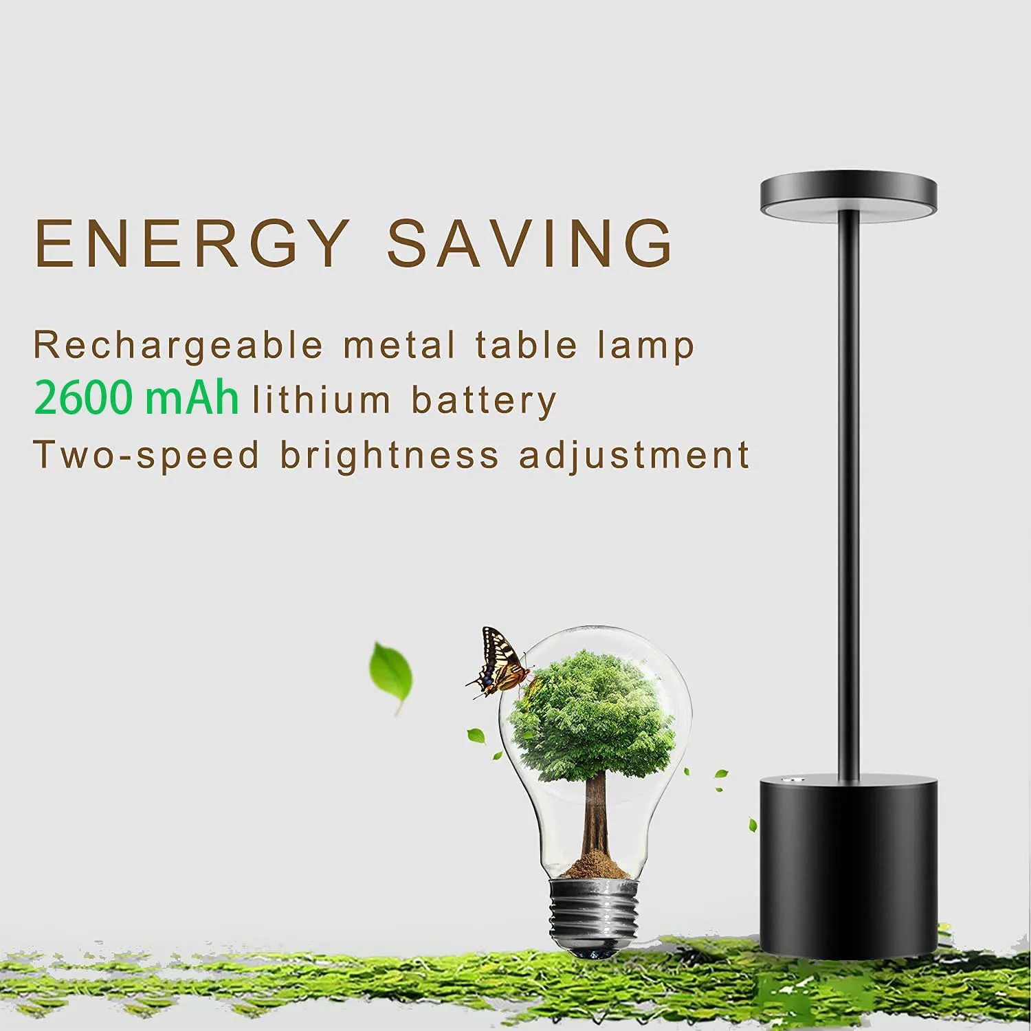 Lampe De Bureau Rechargeable Eye-caring LED Light Table Lamp Round Desk Lamp With Touch Switch Dimmable