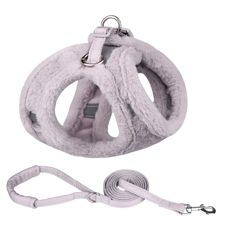 Hot style  autumn  winter add velvet pet chest back dog harness set