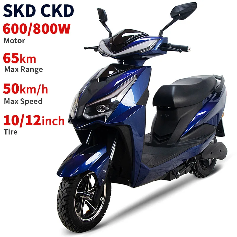 SKD CKD 600W 800W electric scoter motorcycle scooter adult 40-50km/h speed 45-65km range eec factory electric moped bicycle