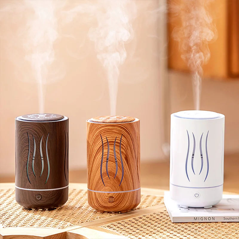 New Arrival Mini Aroma Wood Air Diffuser Humidifier Alibaba Factory Hot Electronic Wooden Essential Oil Diffuseur For Room
