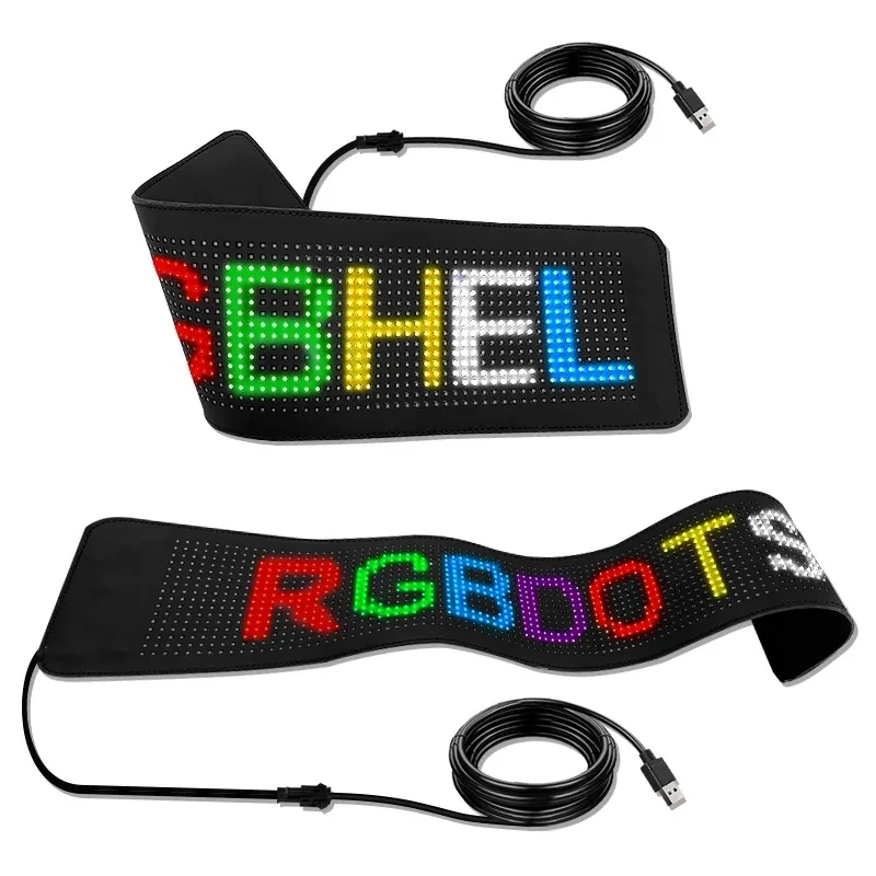 New App Control Flexible Led Sign Board Programmable Messages Scrolling Led Display flexible For Cars Digital Display