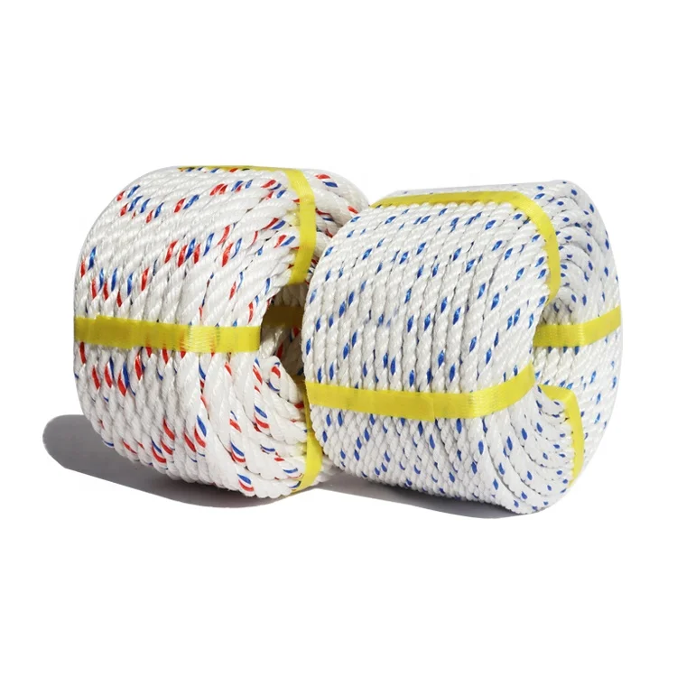3 strand or 4 strand PP Fishlane Twisted Packaging Rope for fishing net marine