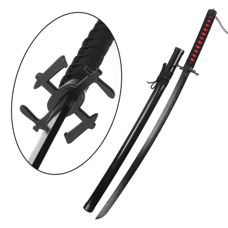Wholesale 4 Styles Bleach 104cm Kurosaki Ichigo Zangetsu Sword Anime Role Play Games Toy Katana Swords For Cosplay Playing Boys