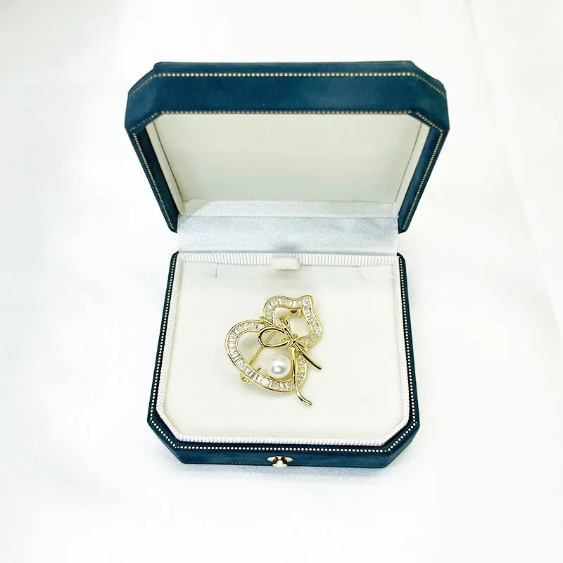 New Designed Japan Akoya Sea Pearl Brooch jewelry Perfect Circle Flawless  Wedding Bridal Pearl Jewelry Set For Wom