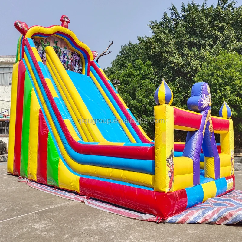 High quality customized style colorful cartoon theme Inflatable water slides