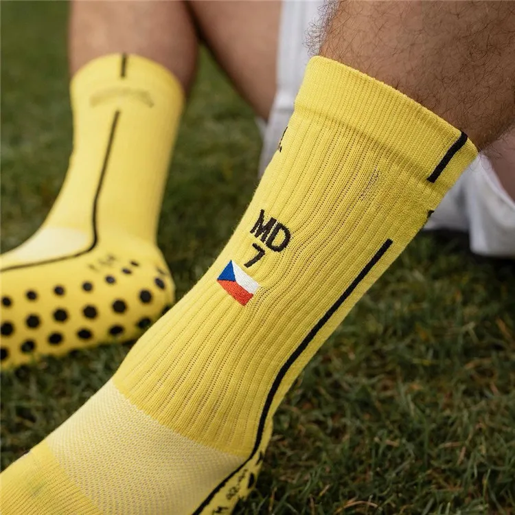 Classic Superior Non-slip Football Soccer Socks Athletic Sports Football Socks Silicone Grip Knee High Men Socks