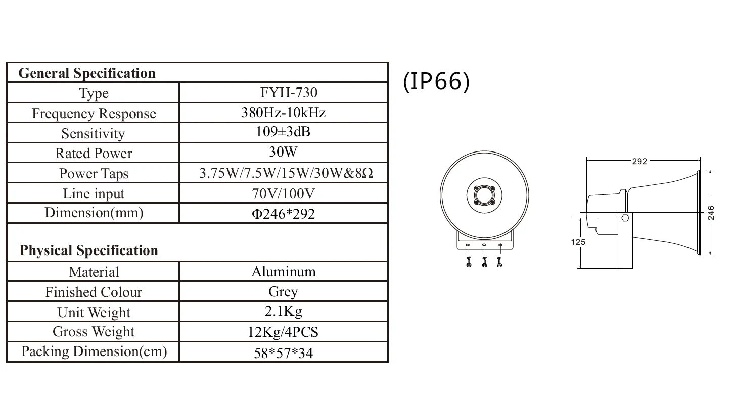 Wholesale Outdoor PA System Horn Speakers Weatherproof Sound System Loudspeakers  Indoor PA Audio Speaker For Playground Garden