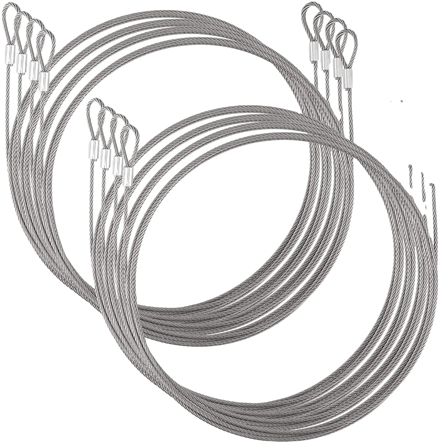 Best selling high Tensile Stainless Steel Wire Rope Sling With Loops