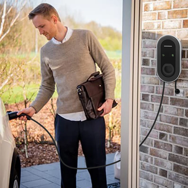 Ocpp 7 кВт Умный зарядный порт 32a Wallbox 32a Тип 2 Однофазное зарядное устройство для электромобилей 4g