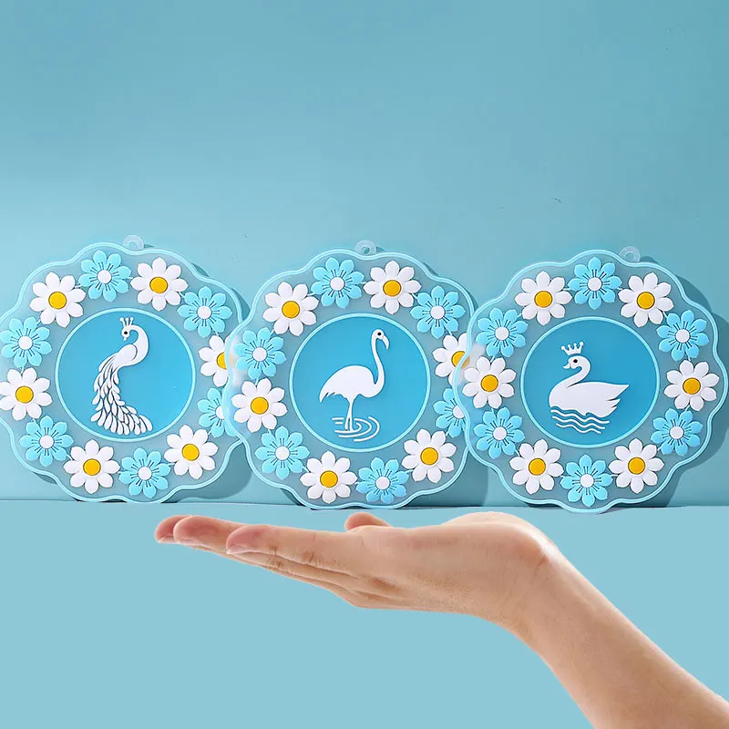 Custom Logo round Soft PVC Coaster Tableware-friendly Synthetic Leather Coaster