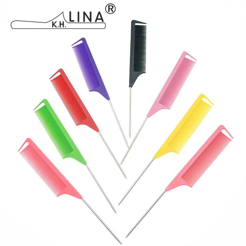 High Quality Carbon Fiber Hair Highlight Comb Curved Rat Tail Comb Barber Combs For Fades