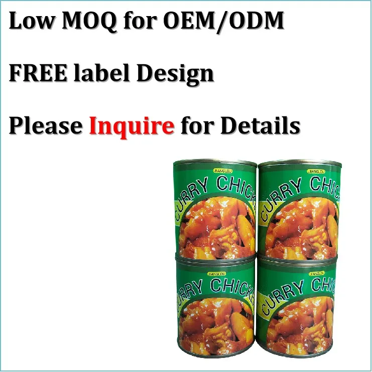 312g 227g ready to eat halal curry chicken luncheon meat food manufacturer with potato canned