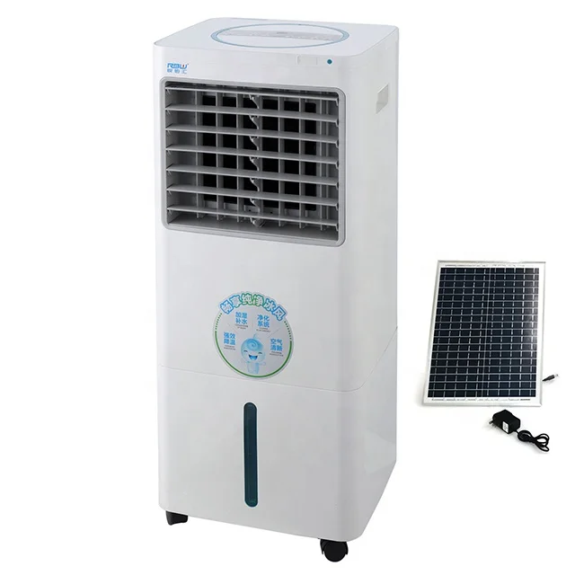 100% copper motor 1600m3/h airflow evaporative water air cooler with solar panel charging