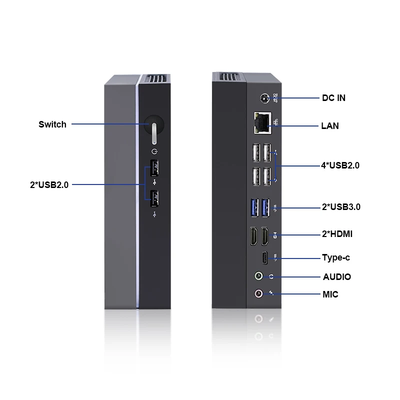 Wholesale Mini Pc I7-12700H Gtx1060 16Gb 32Gb 64Gb Ram 2Tb Ssd Support Rj45 Industria Desktop Multimedia Office Mini Pc Box I7