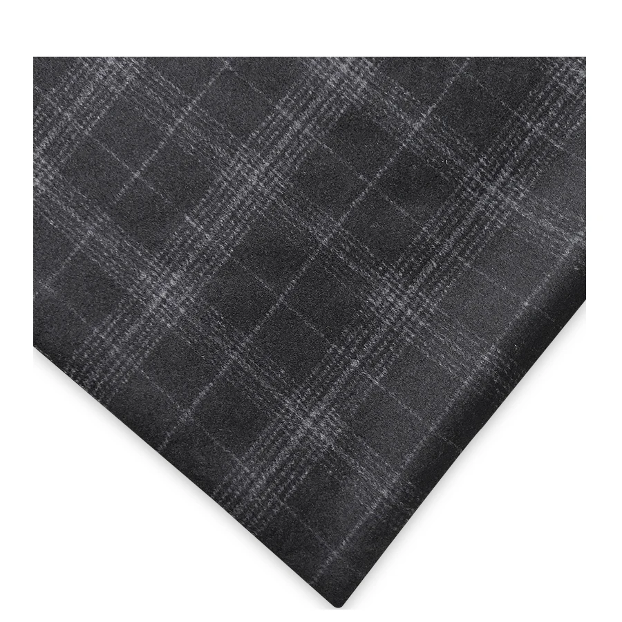 
Hot fashion Wholesale ready to ship super soft plain heavy Check cloth Woolen fabric 