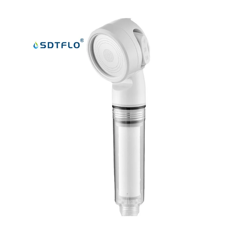 Wholesale Simple Style ABS 3 function High pressure water saving bathroom Handheld rain shower head pp cotton filtration system