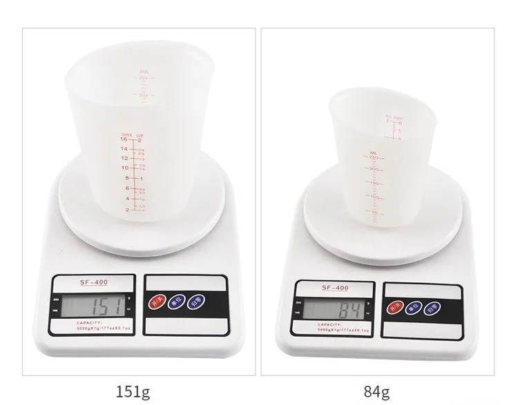 Гибкие термостойкие мерные чашки из пищевого силикона 250 мл (8 унций)/500 мл (16 унций), мерные чашки из эпоксидной смолы