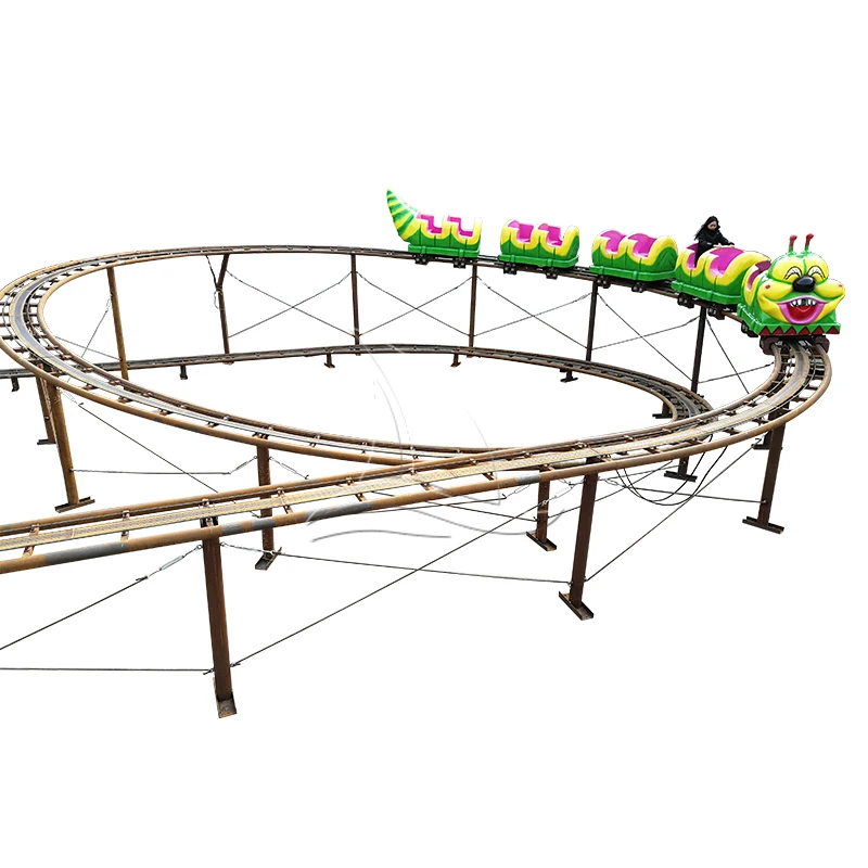 Professional Factory Mini Wacky Worm Roller coaster for Sale Indoor Kids Roller coaster Wheels