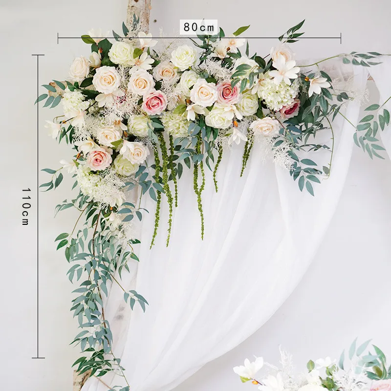 Artificial Flower Arch Foam White Wedding Veil Silk Rose Artificial Flowers For Wedding Decoration