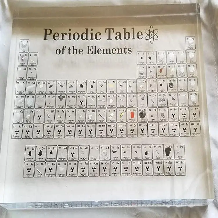 Customized Acrylic Periodic Element Paperweight Block Laboratory Gift Table