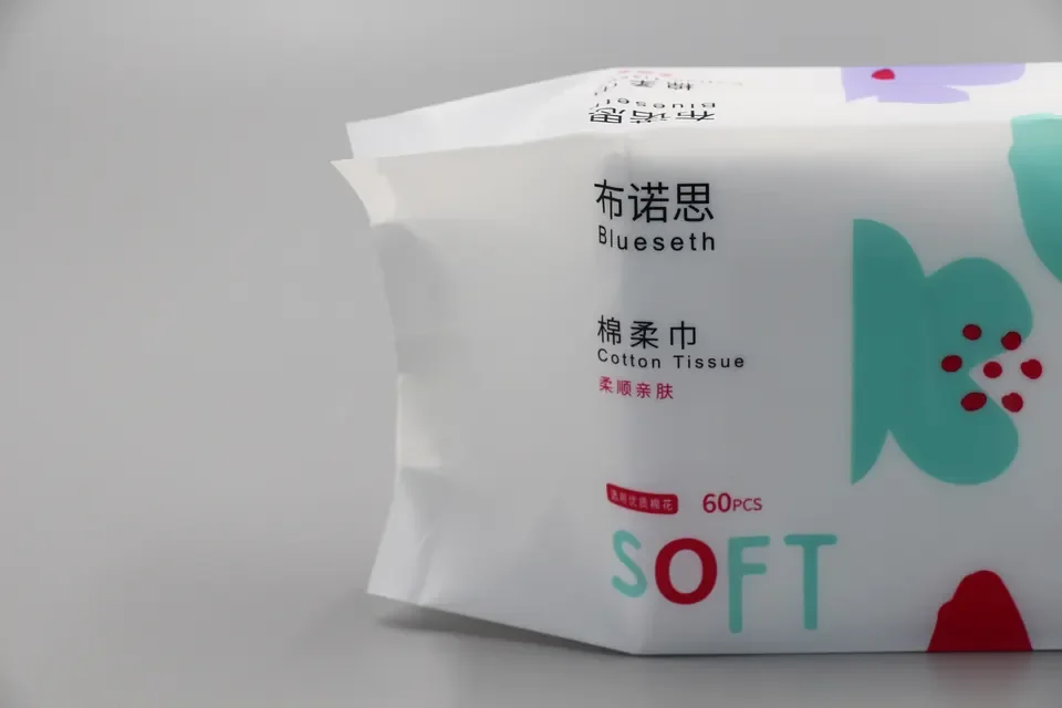 BCS Disposable Face Tissue Pearl Fabric Soft Cotton Face Tissue Soft Wipes