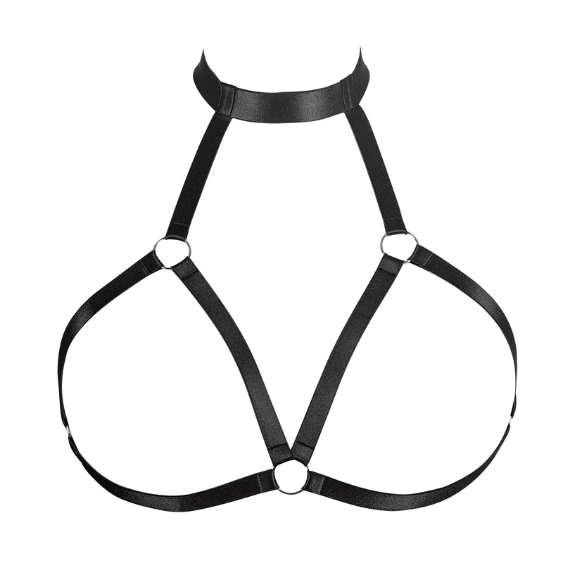 Plus Size  Women Body Harness Top  with Adjust Festival Present Party Night Lingerie Top