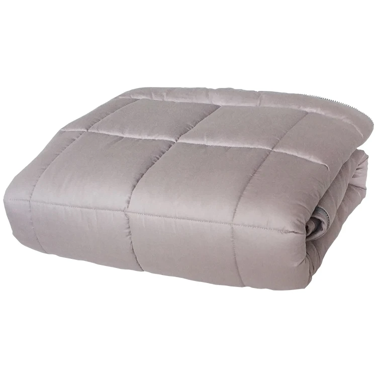 New design loop zipper fixation weighted blanket set with minky cover Anti-anxiety 15lbs sensory weighted blanket for adults