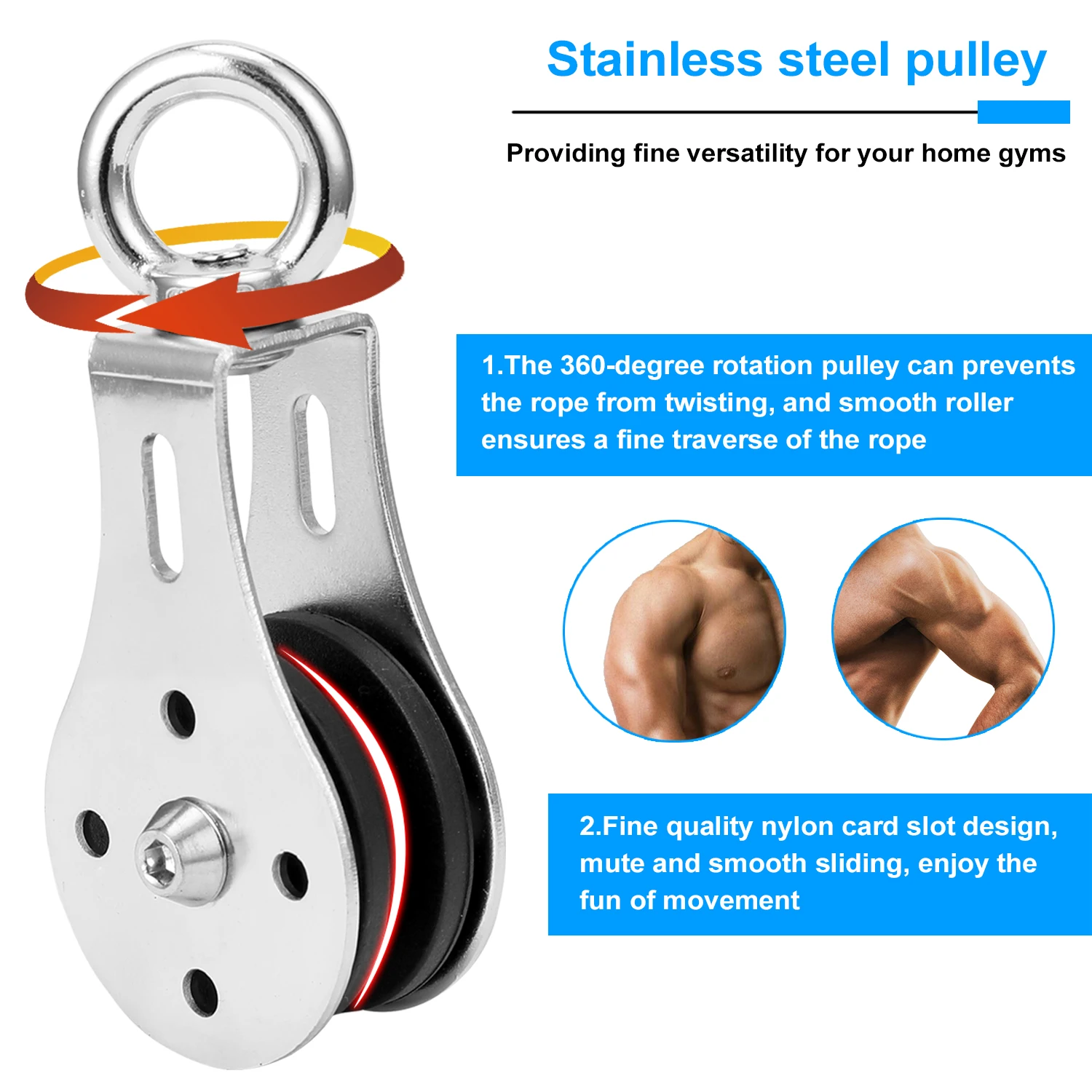Upgraded Loading Pin Professional Pulley Cable Machine Home Fitness Equipment adjustable Tricep Rope Shoulder-home Gym Equipment