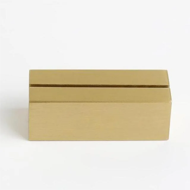 Rectangular Brass Place Card Holders photo Holders Table Number Name Card Holder for Wedding Table setting