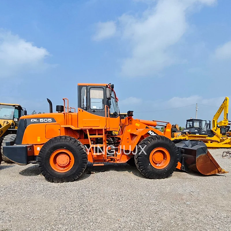 Лучшая производительность Хорошее состояние Doosan DL 505 Подержанный фронтальный погрузчик Б/у фронтальные погрузчики