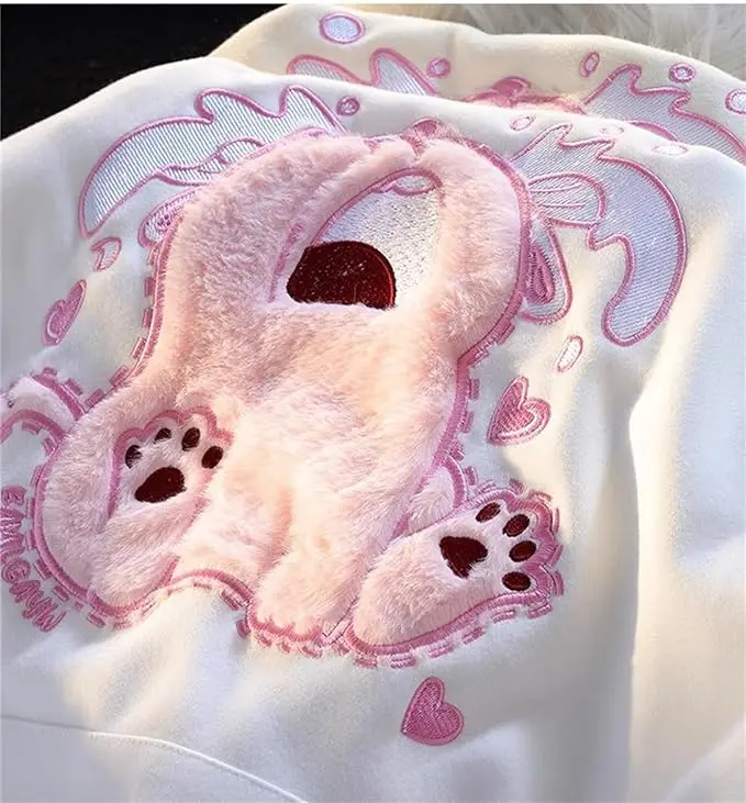 drop shipping products 2023 Womens 3d Hoodie Pullover Cat Embroidery Pattern Hooded Sweatshirt Sportswear