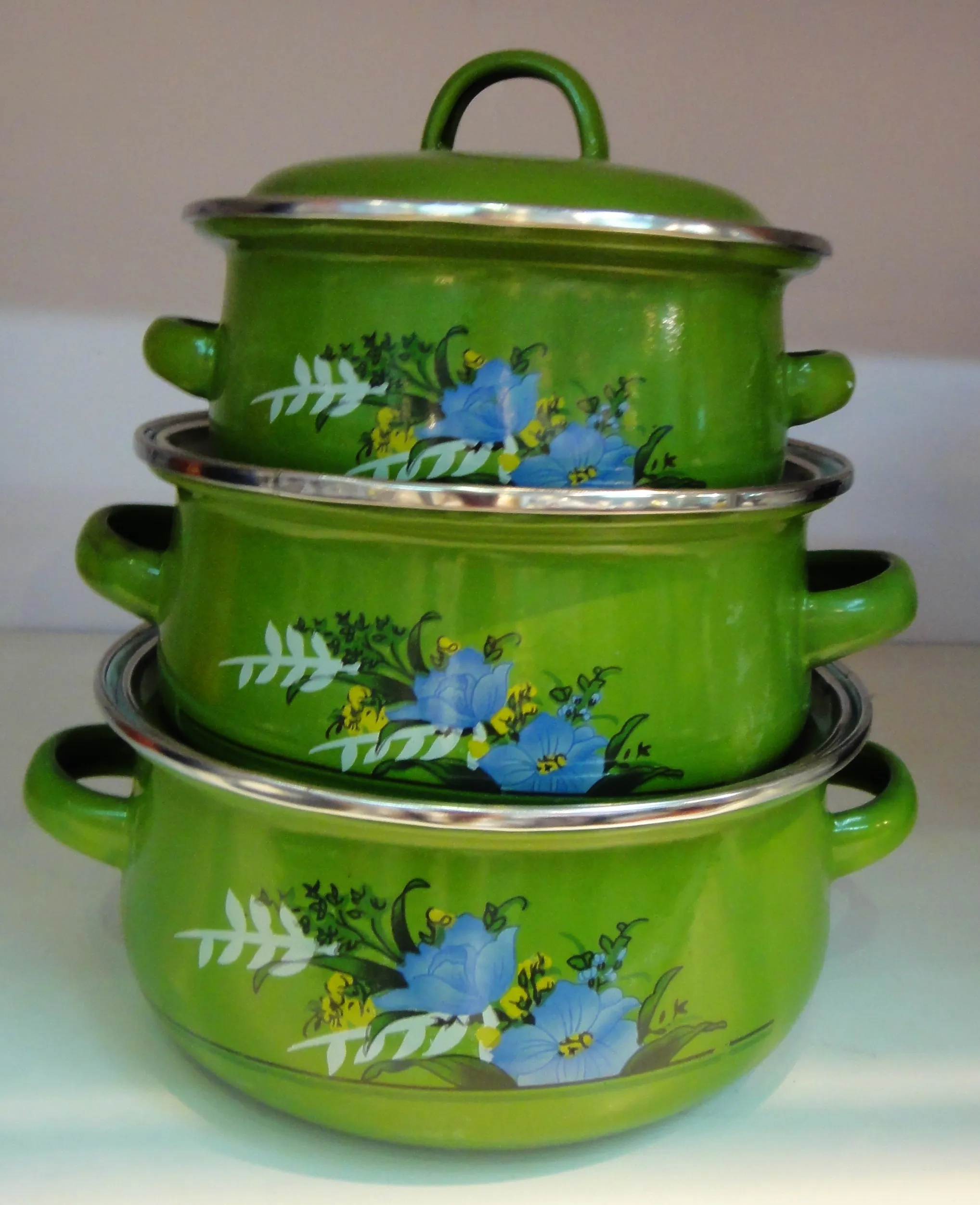 Ghana Market Hot Selling Casserole with Ordinary Handle 16.18.20cm/set671D/671DB/671EDB